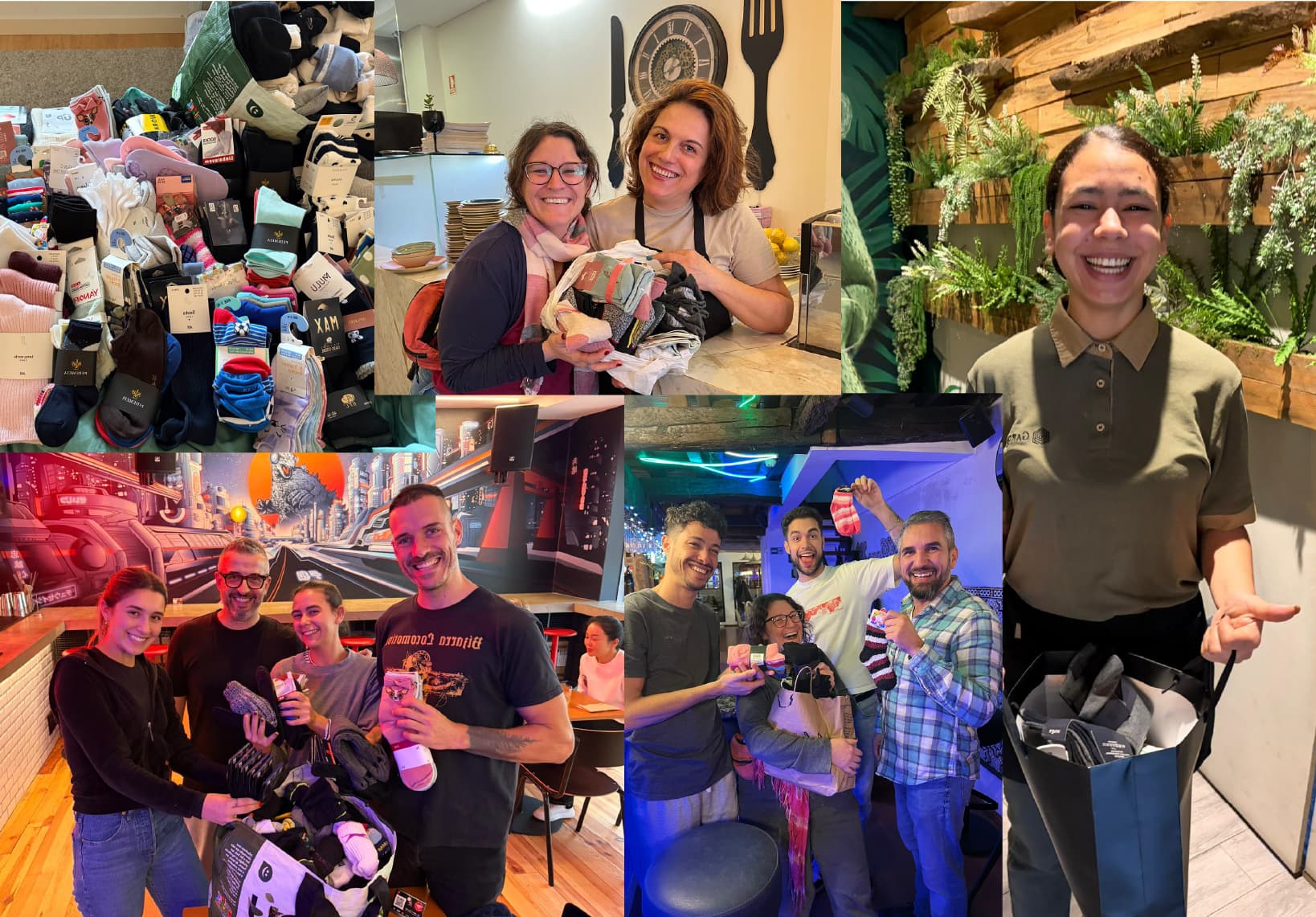 Socktober collection hosts and volunteers